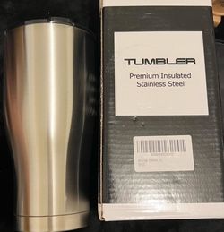 30 oz Stainless Steel Vacuum Tumbler with Lid (Silver 1 pack) Double Walled