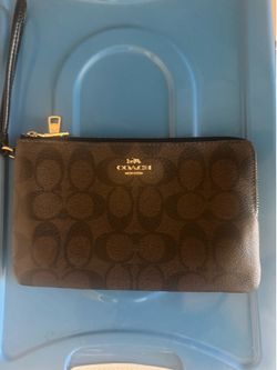 Coach double zip wallet