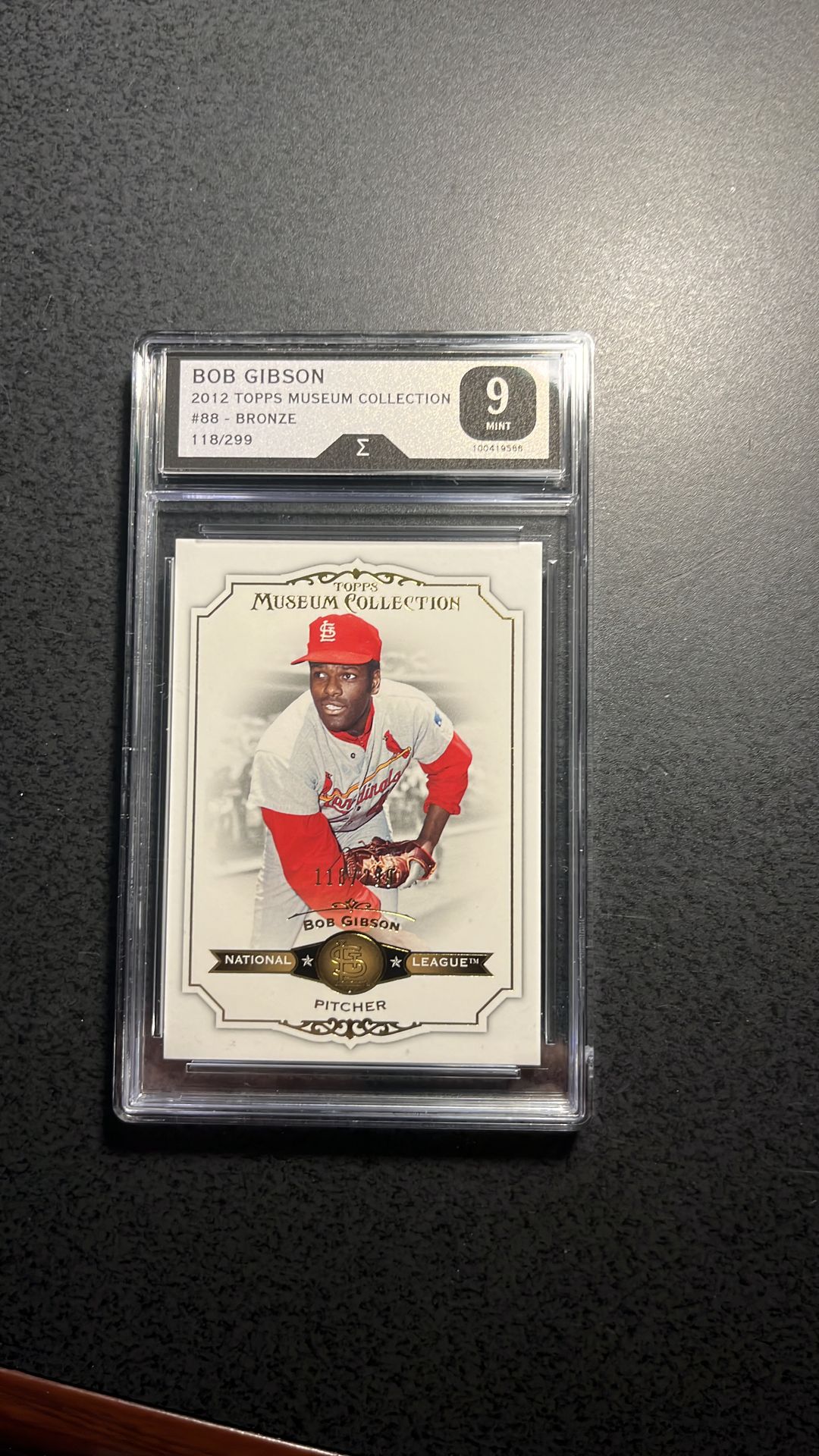 Bob Gibso Topps Museum Collection Card- Graded