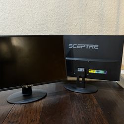 Two 24 inch monitors