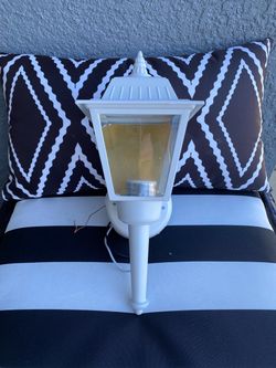 White Outdoor Wall Lantern Light Fixture