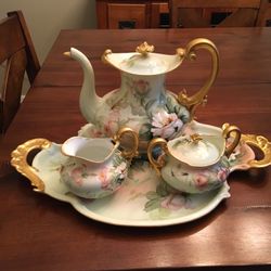 Antique Limoge France Coffee Service/tray