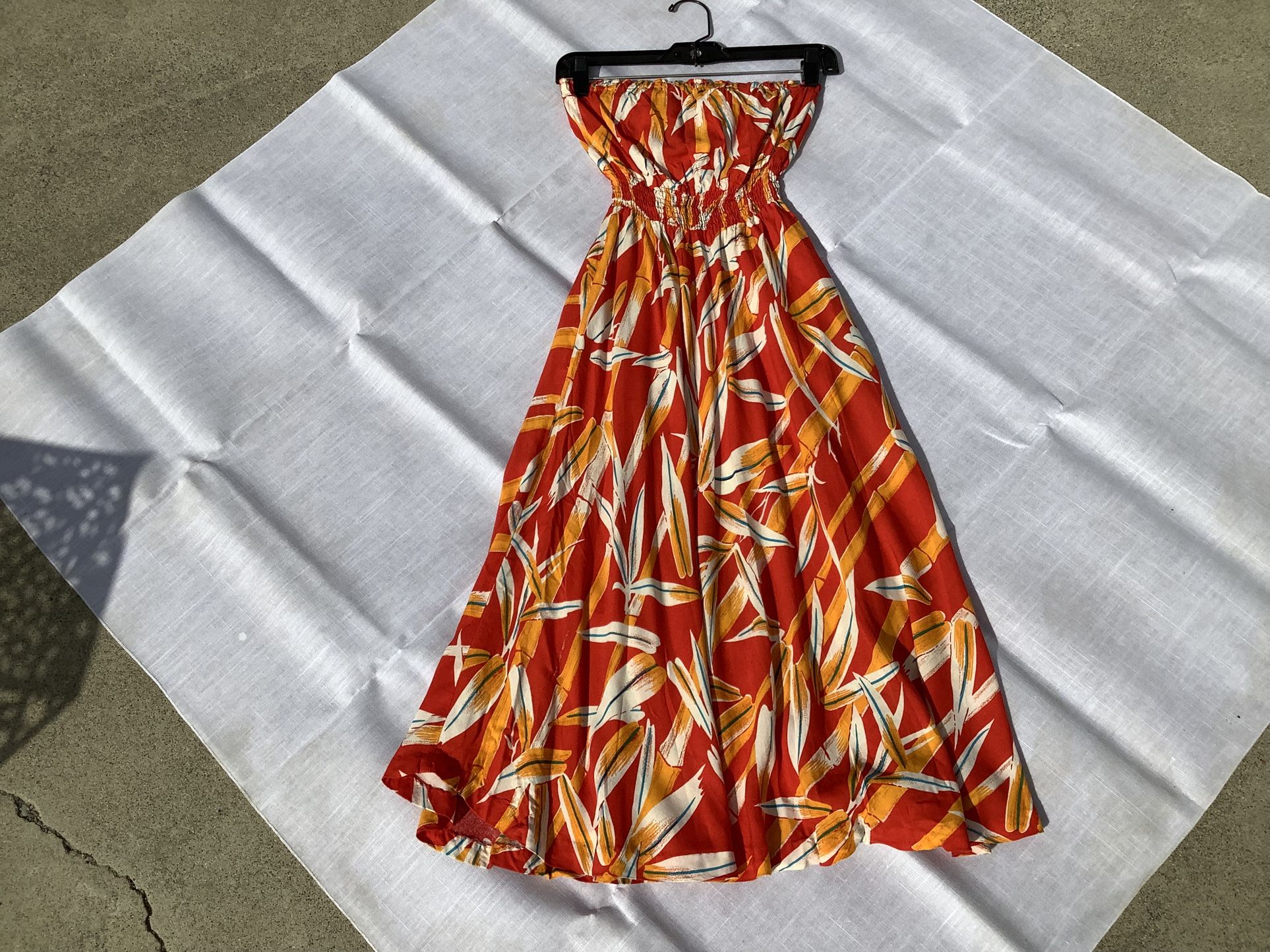Vintage Hawaiian Sherry Holt Skirt Small /long Stretch Torso