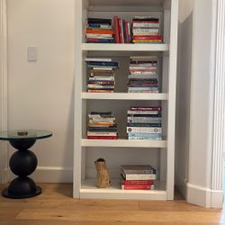 West Elm Parsons Tower Open Shelves Bookcase White 