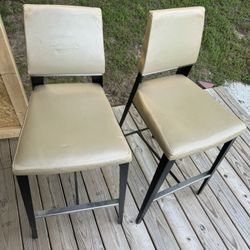 Two Beige Colored Bar Stool $150
