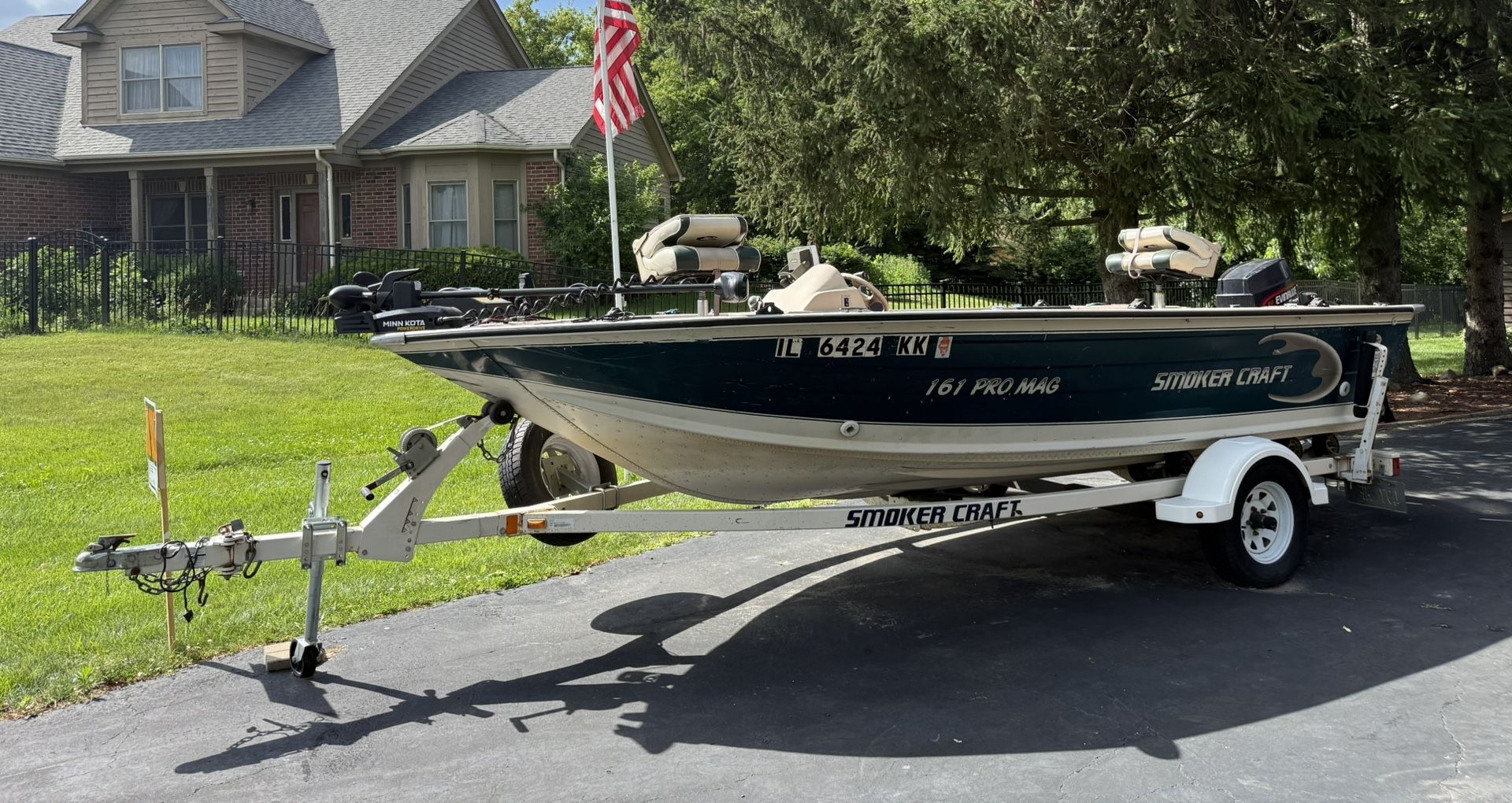 16’ Smoker Craft Deep V With Trailer