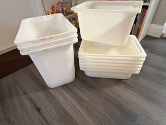 White ikea trofast bins