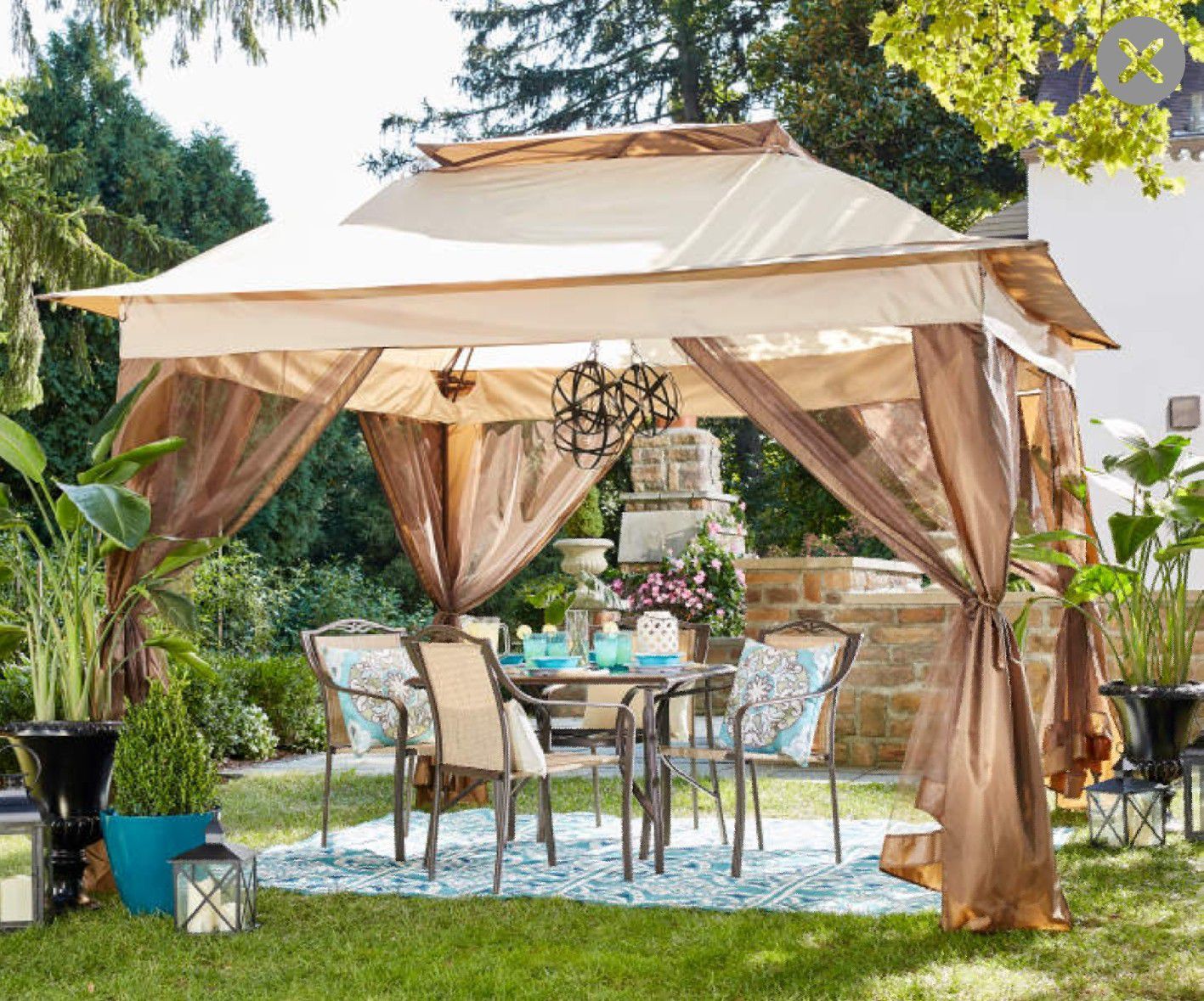 Pop Up Canopy Sun Shade Gazebo Top Patio Grill Cover Party Bbq Site