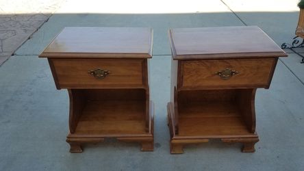 Set of maple end tables