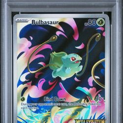 PSA 10 Bulbasaur Box Topper Stamp #133 2025 Pokemon Mega Evolution PSA 10