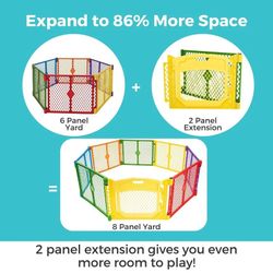Toddleroo Superyard Colorplay Two-Panel Door Extension