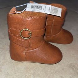Old Navy Baby Girl’s Faux Leather Cross Strap Boots, Size 0-3 Months, 3-6 Months