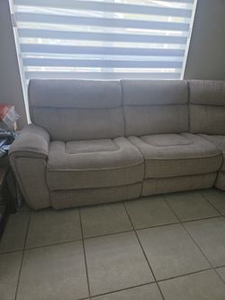 Sofa beige 6 seats