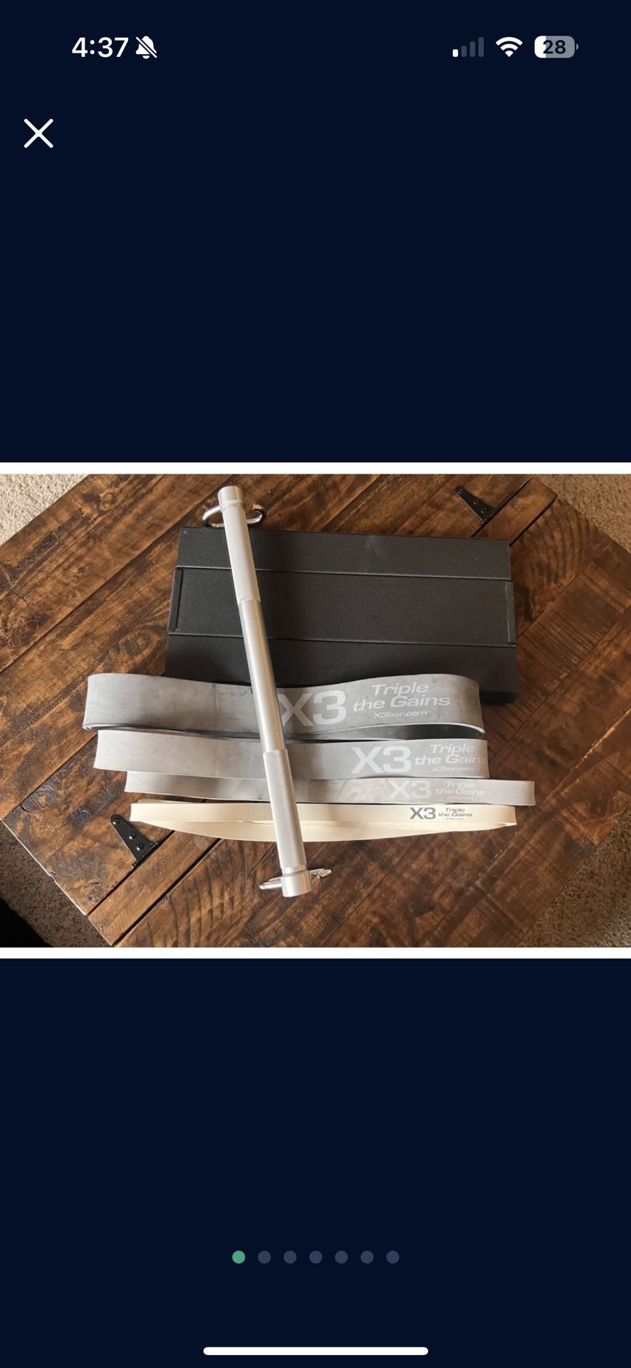 X3 Bar Home Gym System w Elite. Plate Bands Bar Home Fitness