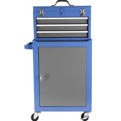 Blue Rolling Tool Box w/ 3-Drawer Tool Chest & Storage Cabinet  [NEW IN BOX] **Retails for $150 (2 Avail)