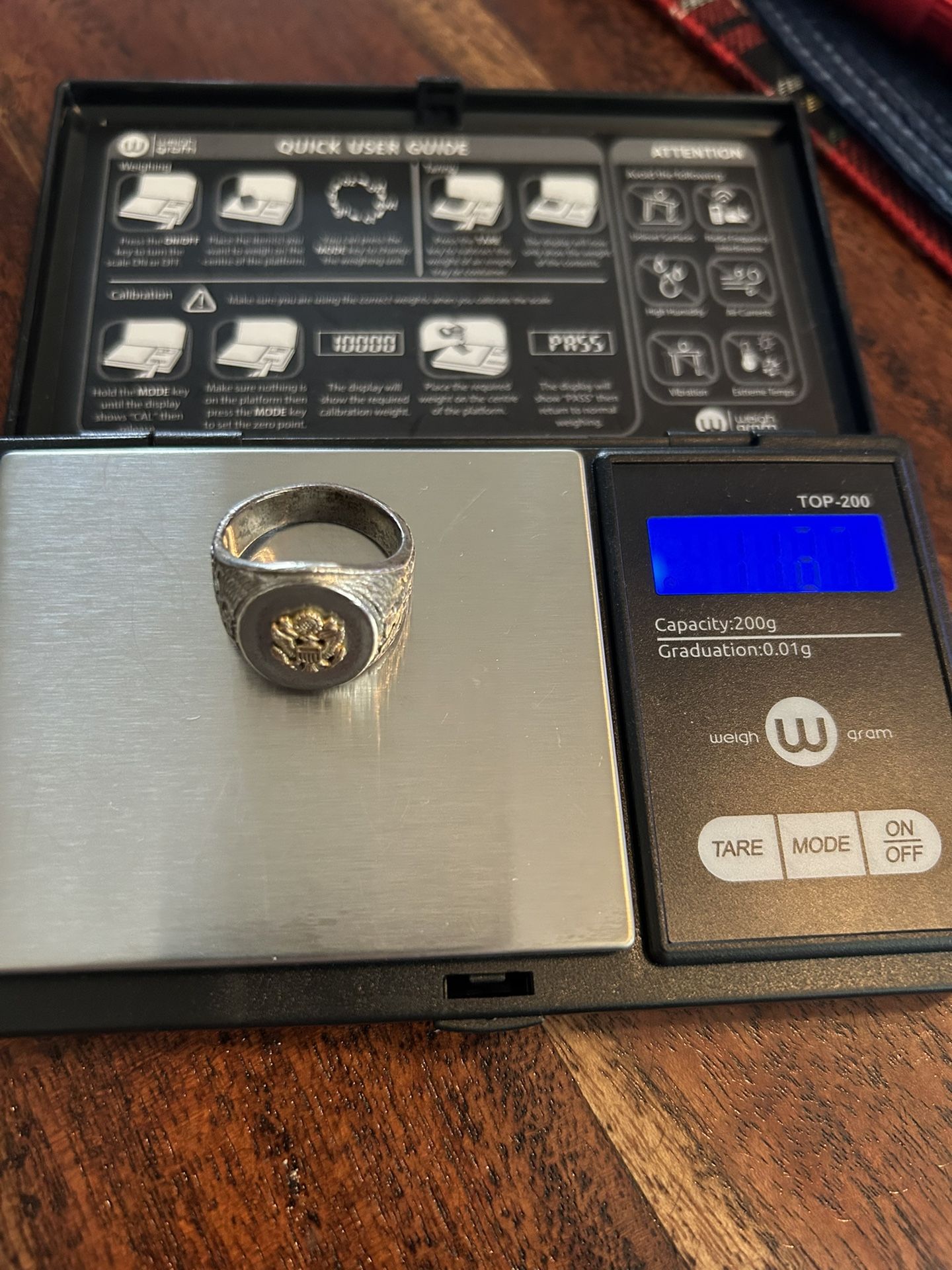 "50s US Military Presidential Seal Sterling Silver Ring"