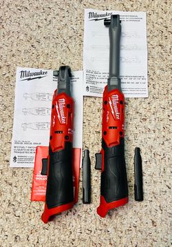 Milwaukee M12 FUEL 3/8 Ratchet and 3/8” Extended Reach Ratchet — READ