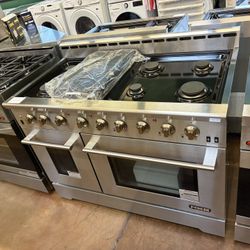 48 inch wide stainless steel gas stove NXR