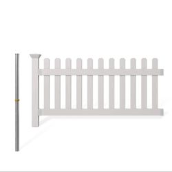 NEW! Zippity 3 Ft. X 6 Ft. Newport Picket Fence W/Post And No-Dig Steel Pipe Anchor Kit