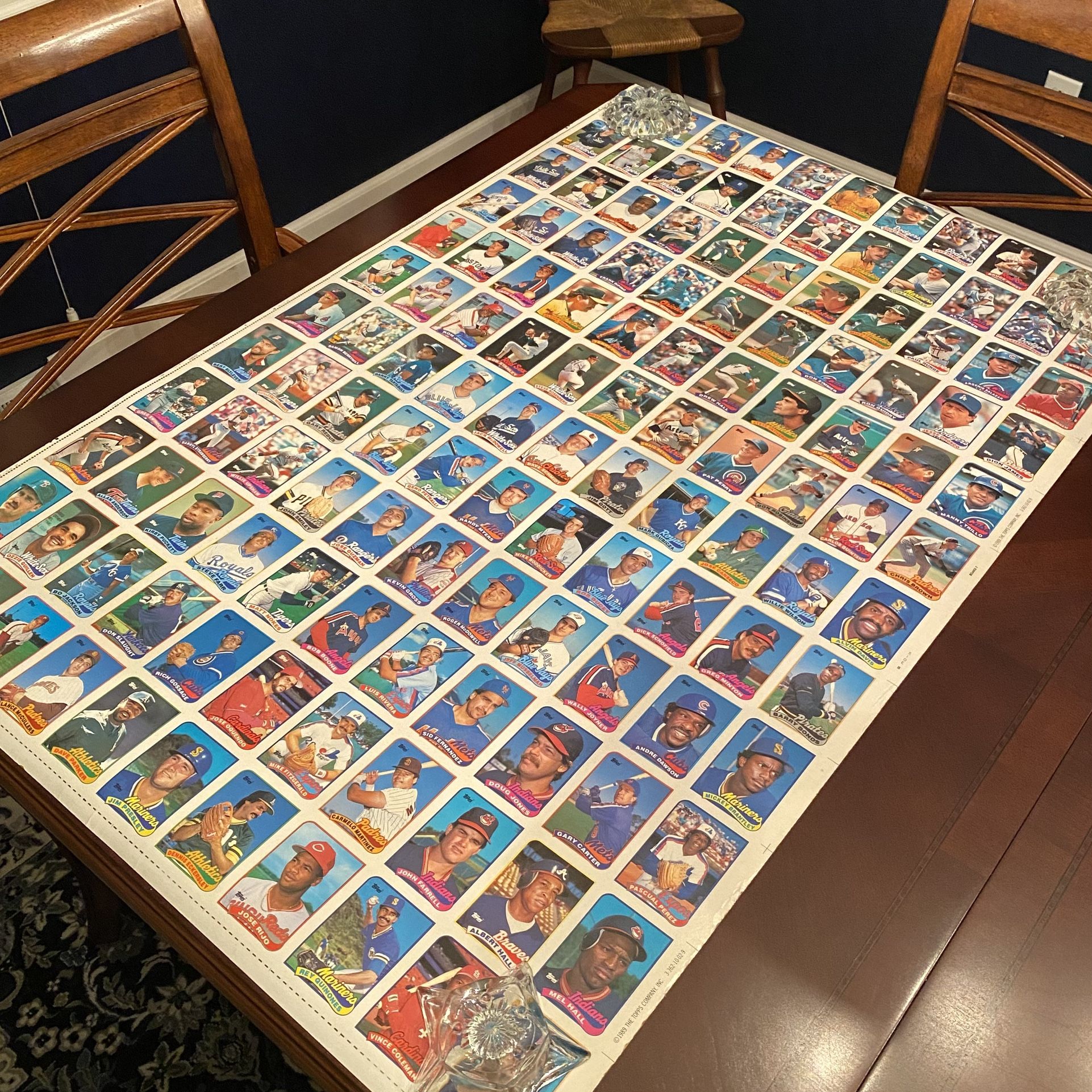 1989 Topps Baseball Cards Uncut Sheet