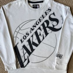 Hollister X NBA Los Angeles Lakers Men’s Crewneck Sweatshirt Light Gray Size XL *WORN 1x*