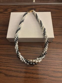 Faux Pearl Multi-strand Necklace 
