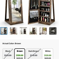 Mirrored Jewelry Cabinet  (WEST)