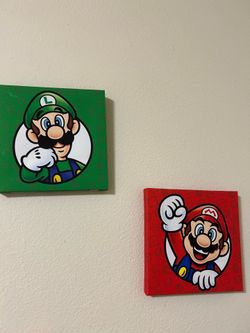 Mario and Luigi wall decoration