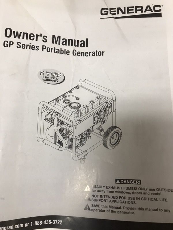 Generac GP5500 Generator (Like New)