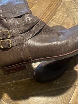 Tall Leather Brown Boots Womens