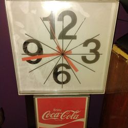 Retro Coca Cola Clock Works New