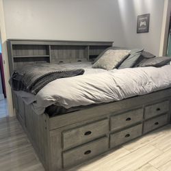 Full-Size Bed Frame with Storage - Great Condition! $200 (OBO)
