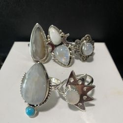 Sterling Silver Moonstone Rings