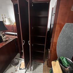 Hardwood office cabinet