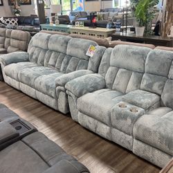 2-piece Reclining Sofa & Loveseat