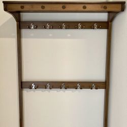 Bamboo Coat Rack Shoe Bench