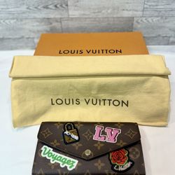 LOUIS VUITTON Monogram Travel Patches Sarah Wallet