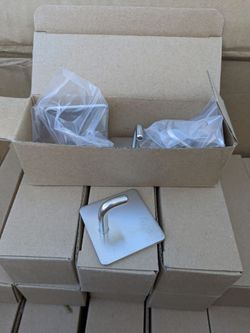 4 Pack Adhesive Wall Hooks, Stainless Steel Heavy Duty Hooks