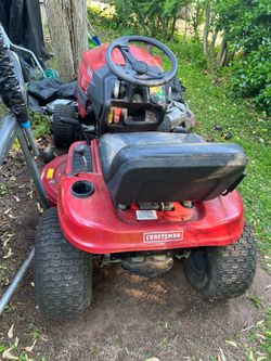 Cheap Craftsman riding lawnmower runs good new battery