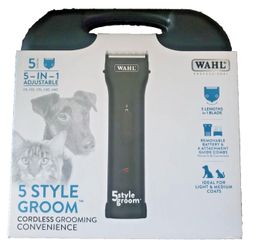 NIB Wahl Professional 5 Style Groom Cordless Pet Clipper Kit Dog Cat Grooming