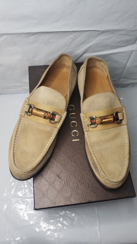 Gucci Loafers Suede Light Tan