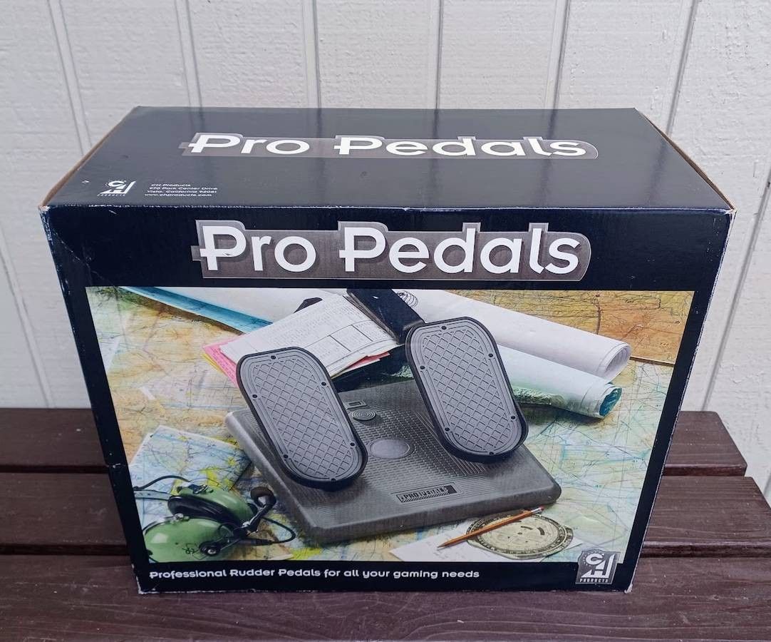 CH Products Pro Pedals Rudder USB 300-111 Flight Driving New Open Box
