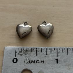 Vintage Sterling Silver Heart Charms 