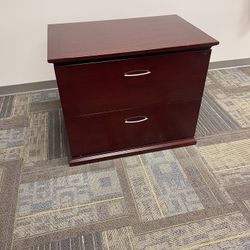 TWO DRAWER CHERRY LATERAL FILE CABINET