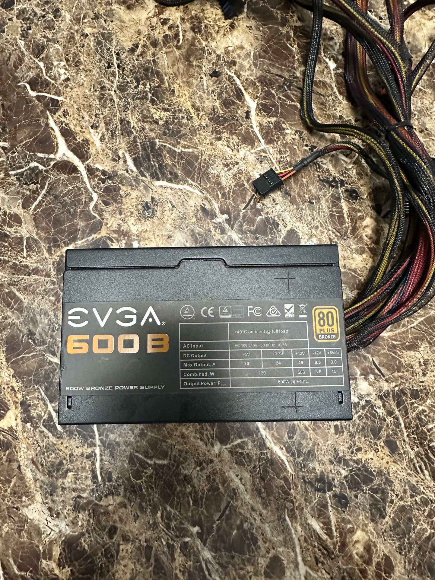 EVGA 600B 80+ Bronze PSU