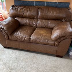 Leather Love Seat