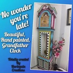 Eclectic Handpainted Grandfather Clock