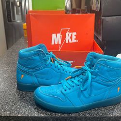 Blue Gatorade Jordan 1 Mids Size 11