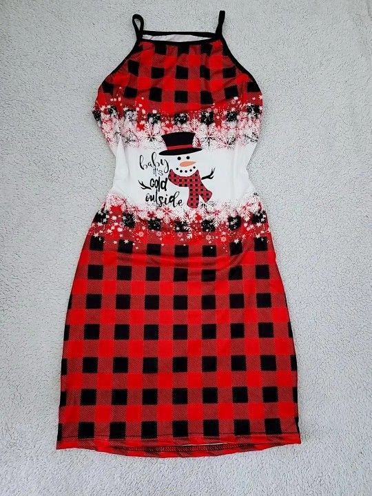 ✅️ Casual Snowman Print (Front & Back) Christmas Dress• Size S• New Condition• $15firm
