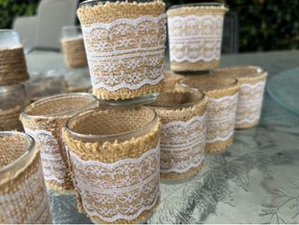 34 glass candles